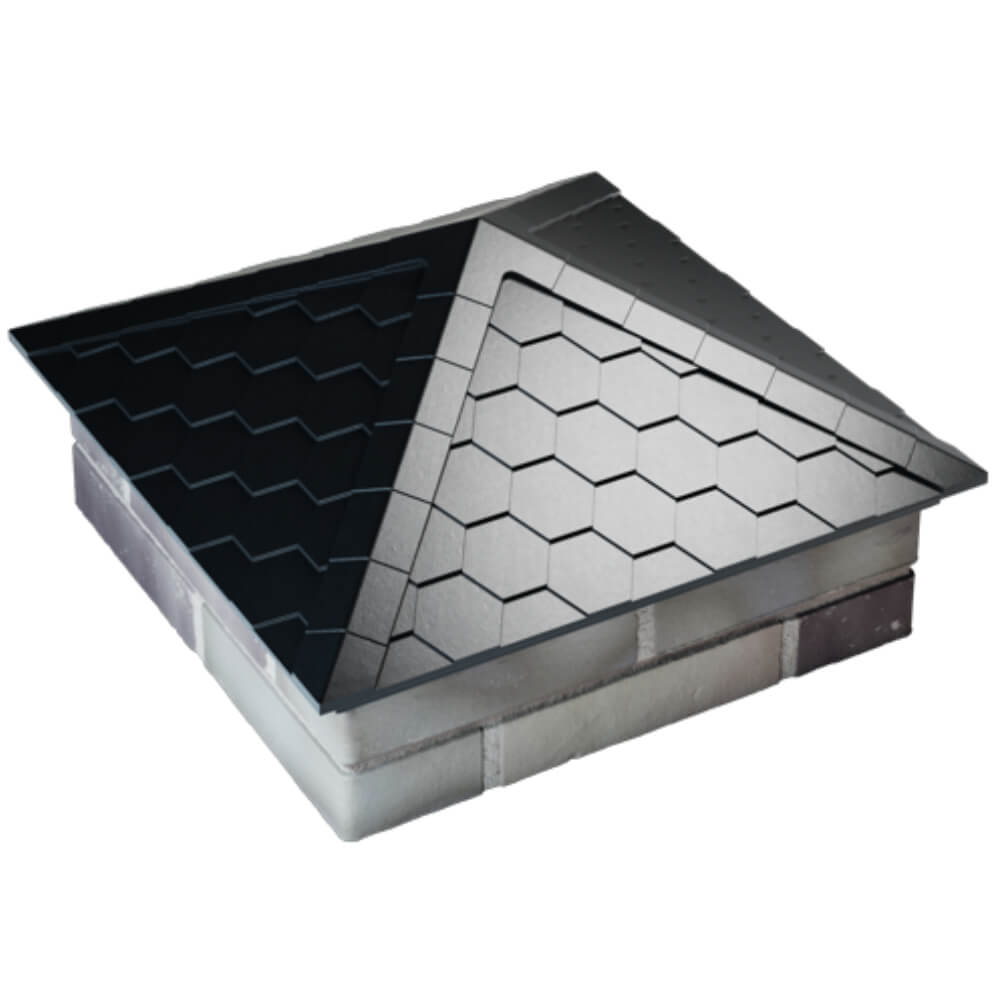 Колпак Zking Эверест Черный на столб 2х2 кирпича (535х535мм) Истра фото