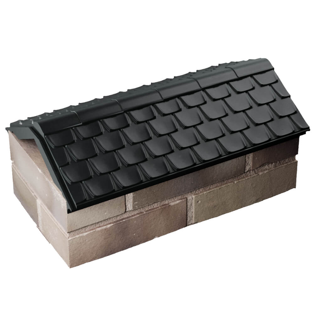 Парапет Zking Эльбрус Черный с посадкой на 1 кирпич (255мм) в Истре фото