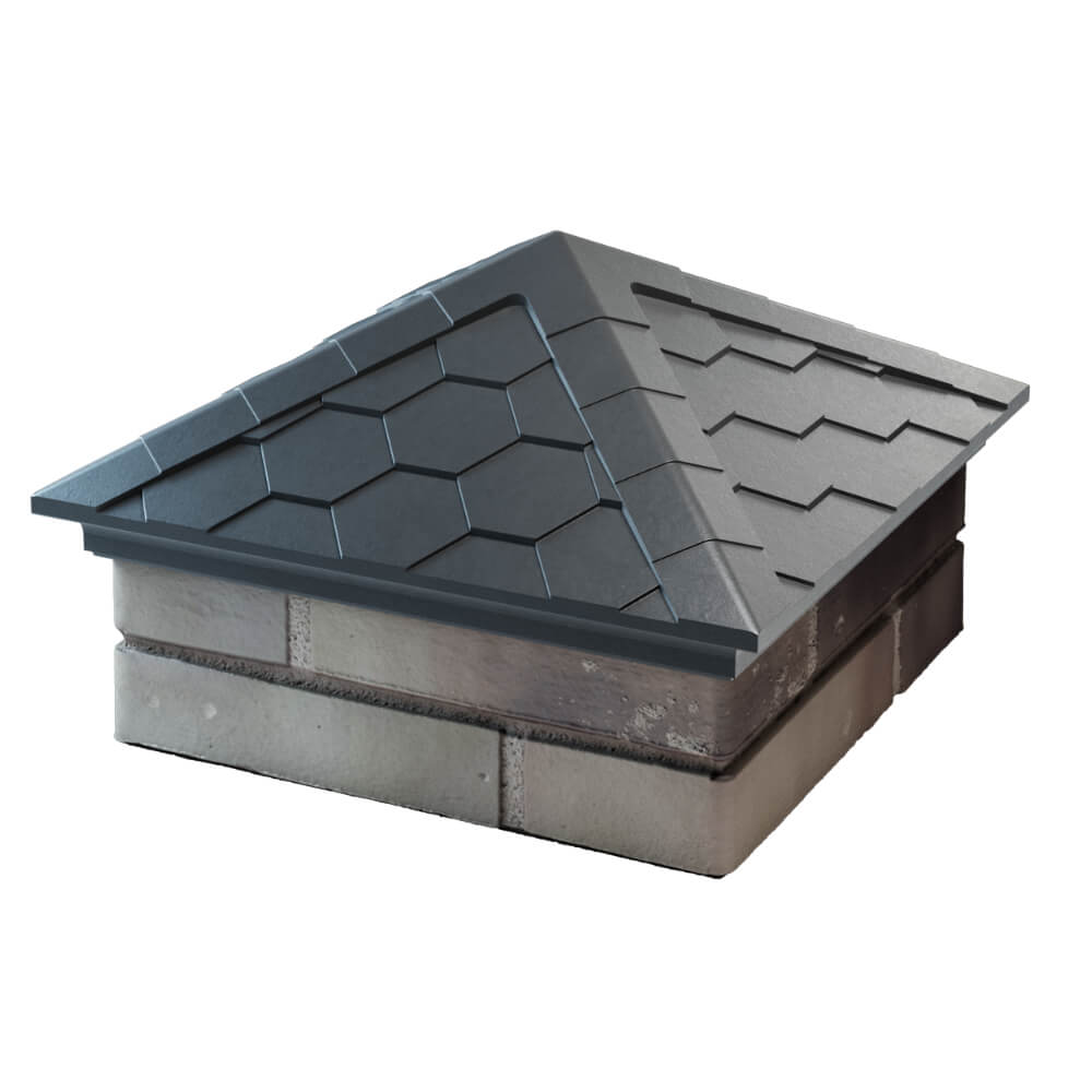 Колпак Zking Эверест Серый на столб 1.5х1.5 кирпича (390х390мм) в Истре фото