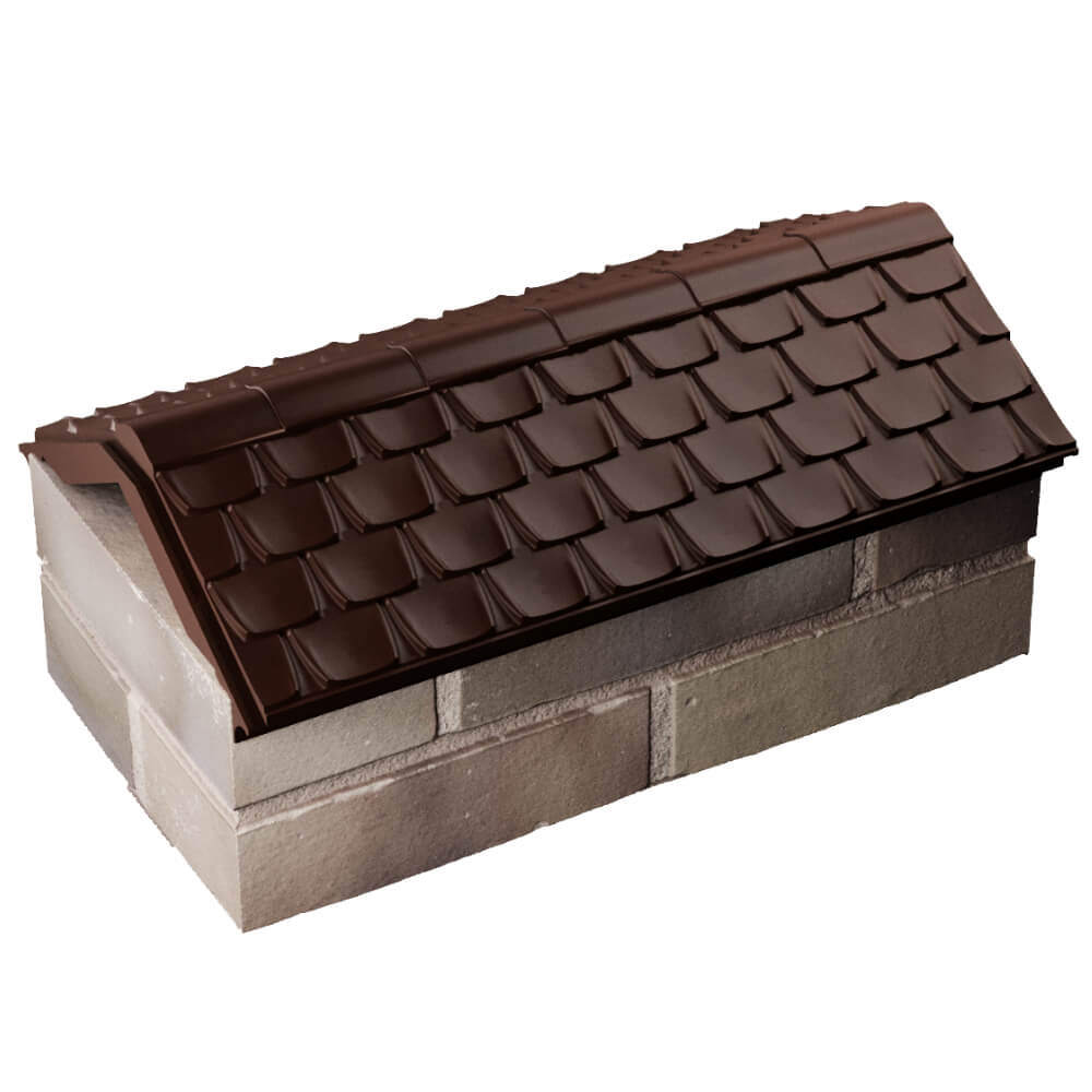 Парапет Zking Эльбрус Коричневый с посадкой на 1 кирпич (255мм) в Истре фото