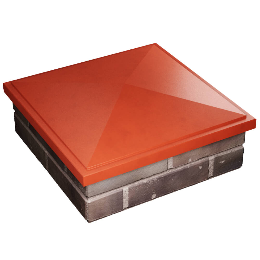 Колпак Zking БонаМоно Красный на столб 2х2 кирпича (515х515, 530х530мм) в Истре фото