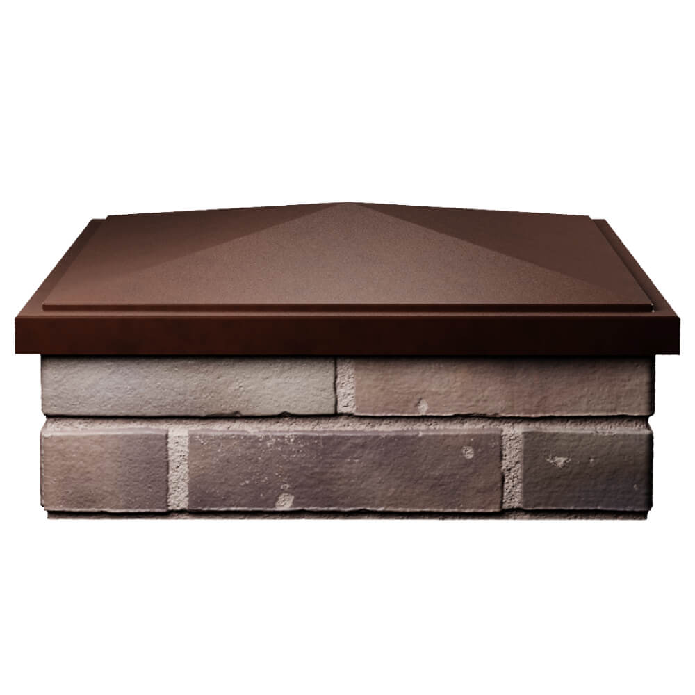 Колпак Zking БонаМоно Коричневый на столб 2х2 кирпича (515х515, 530х530мм) Истра фото