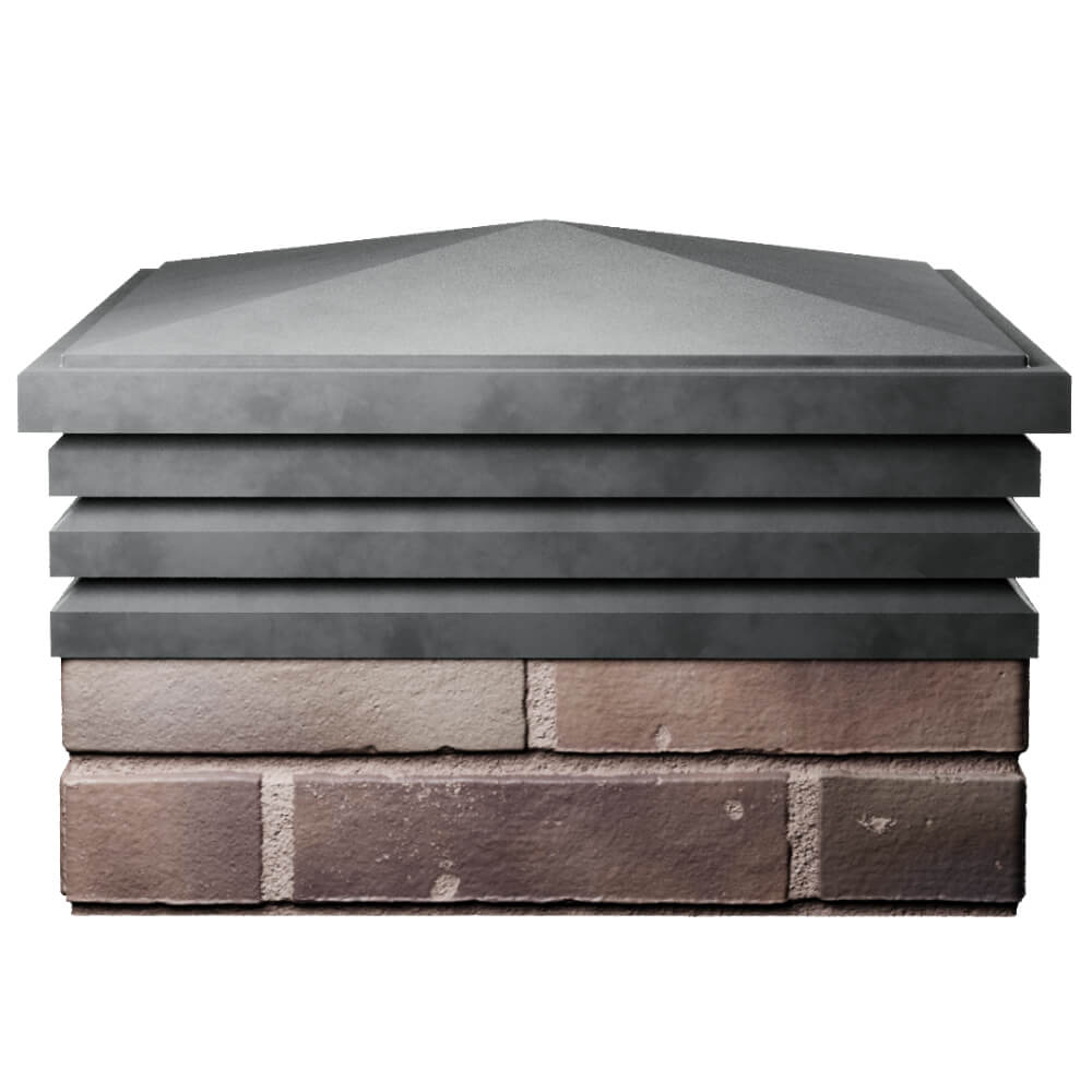 Колпак Zking Бона ХайТек Серый на столб 2х2 кирпича (513х513мм) Истра фото