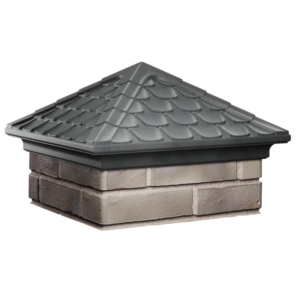 Колпак Zking Эльбрус Серый на столб 1.5х1.5 кирпича (385х385мм) в Истре фото