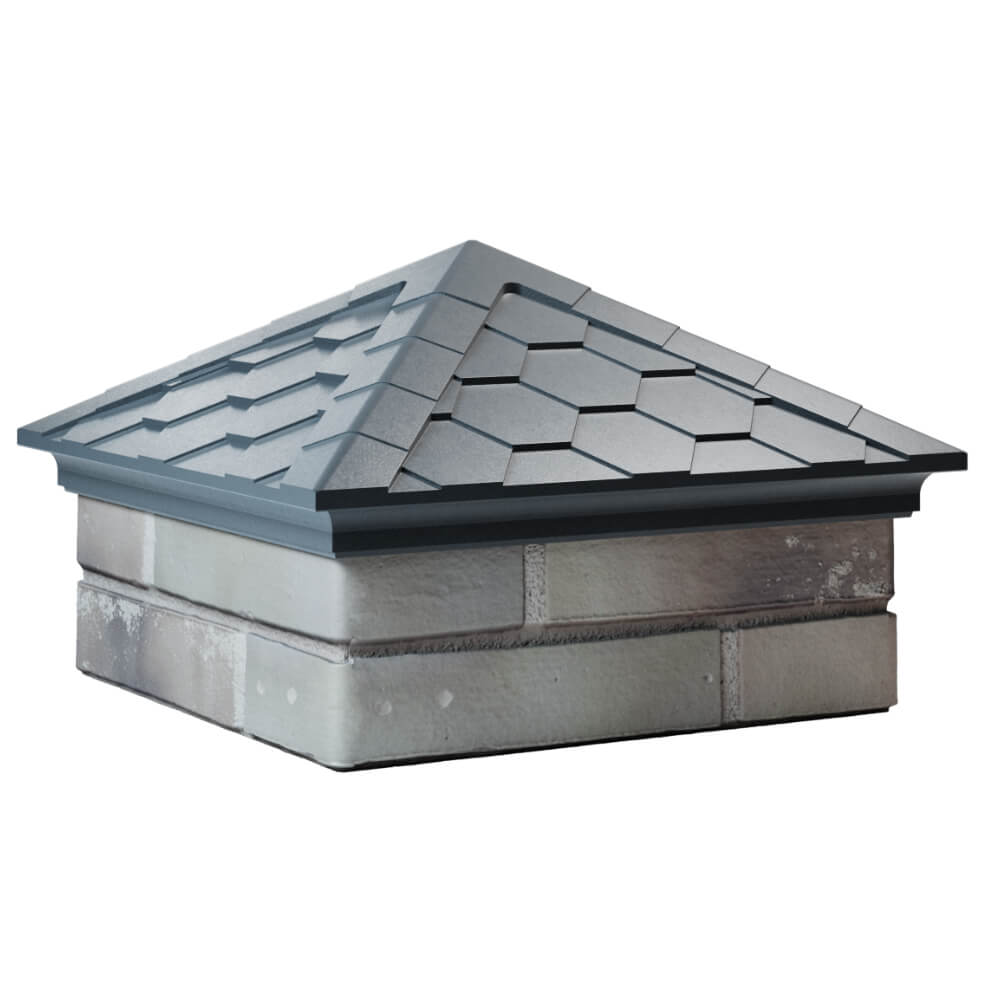 Колпак Zking Эверест Серый на столб 1.5х1.5 кирпича (390х390мм) в Истре фото