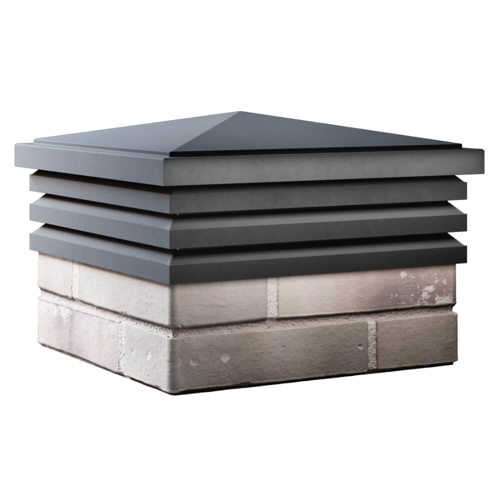 Колпак Zking Бона ХайТек Серый на столб 1.5х1.5 кирпича (385х385мм) в Истре фото