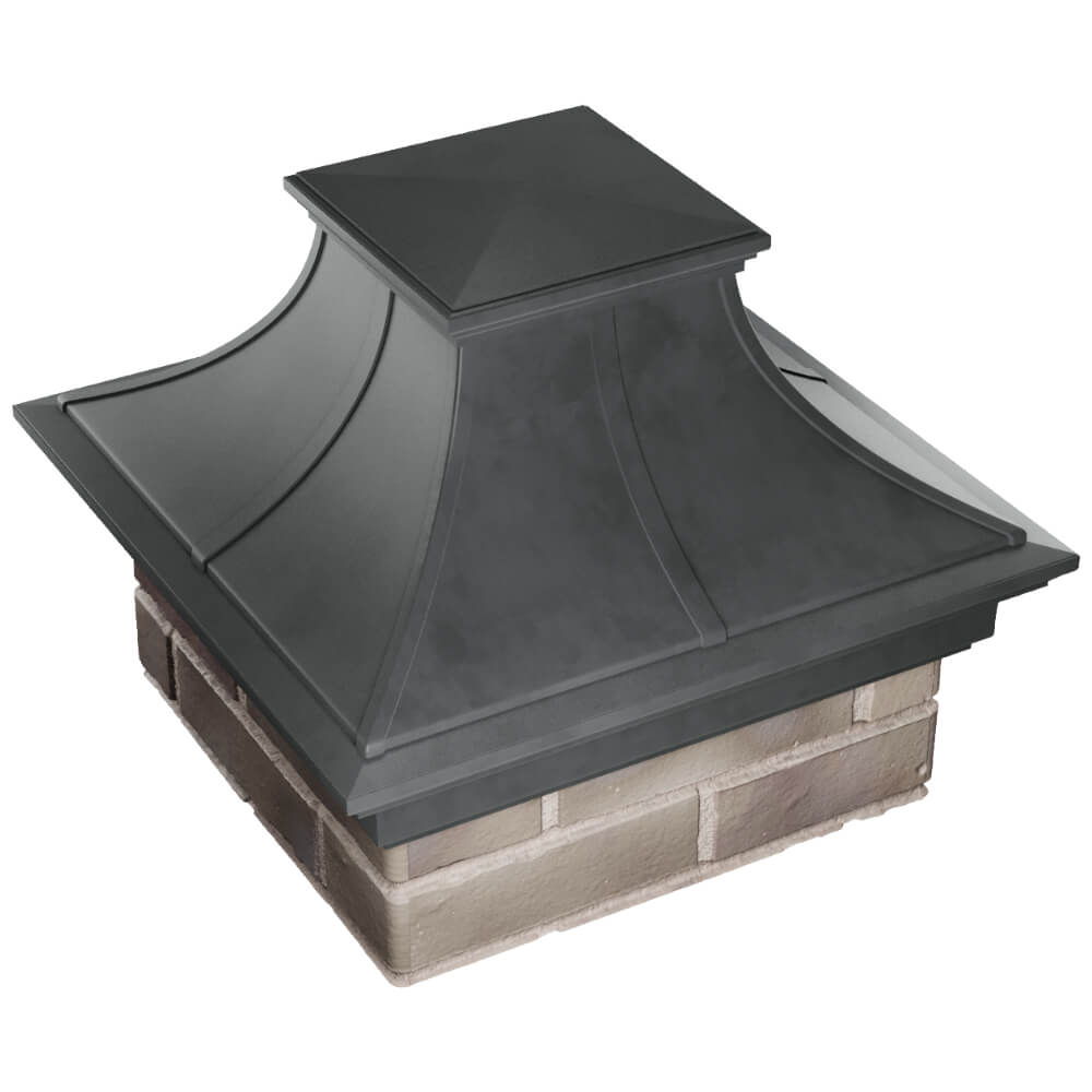 Колпак Zking Монблан Премиум Серый на столб 1.5х1.5 кирпича (385х385мм) в Истре фото