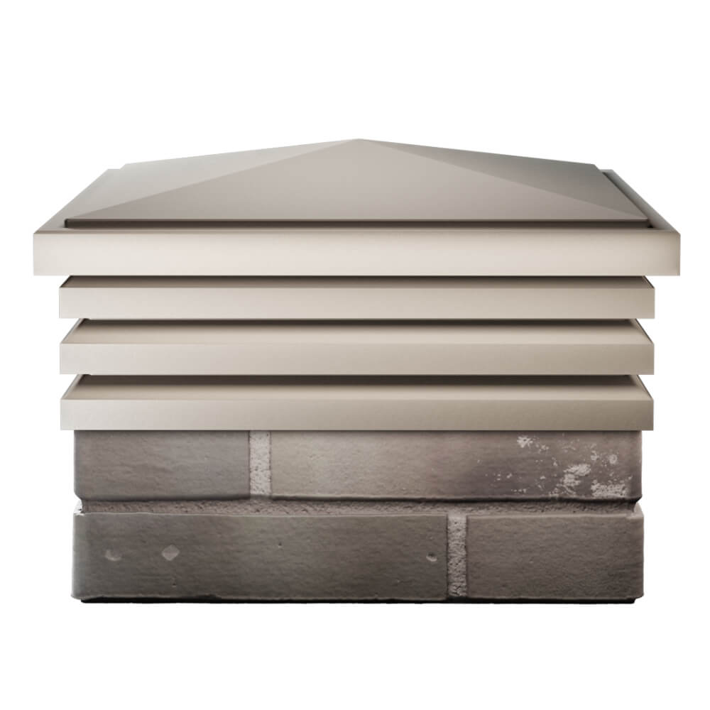 Колпак Zking Бона ХайТек Бежевый на столб 1.5х1.5 кирпича (385х385мм) Истра фото