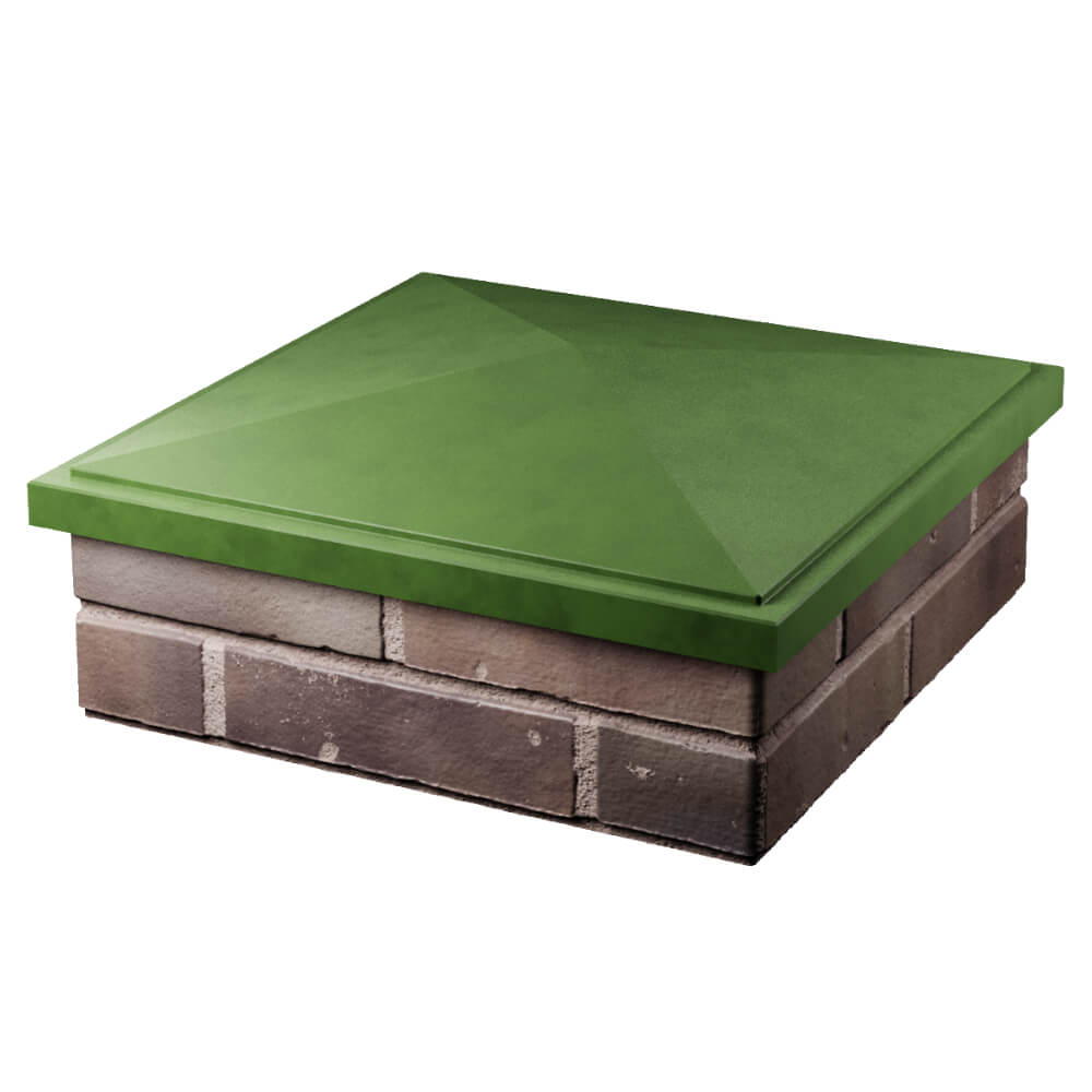 Колпак Zking БонаМоно Зеленый на столб 2х2 кирпича (515х515, 530х530мм) в Истре фото