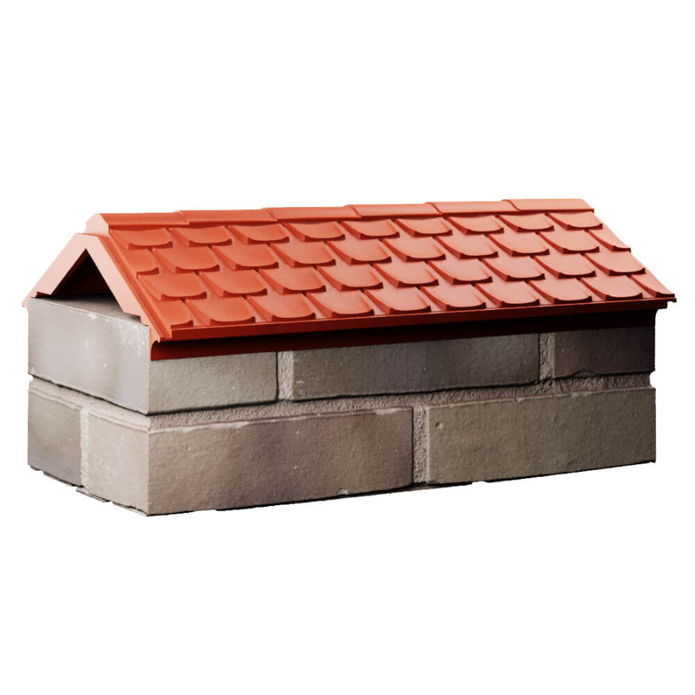 Парапет Zking Эльбрус Красный с посадкой на 1 кирпич (255мм) Истра фото
