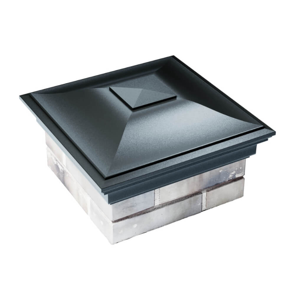 Колпак Zking Монблан Черный на столб 1.5х1.5 еврокирпича 0.7НФ (355х355мм) в Истре фото