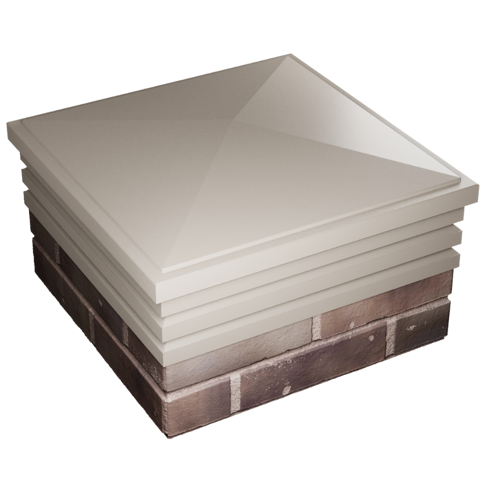 Колпак Zking Бона ХайТек Бежевый на столб 2х2 кирпича (513х513мм) в Истре фото