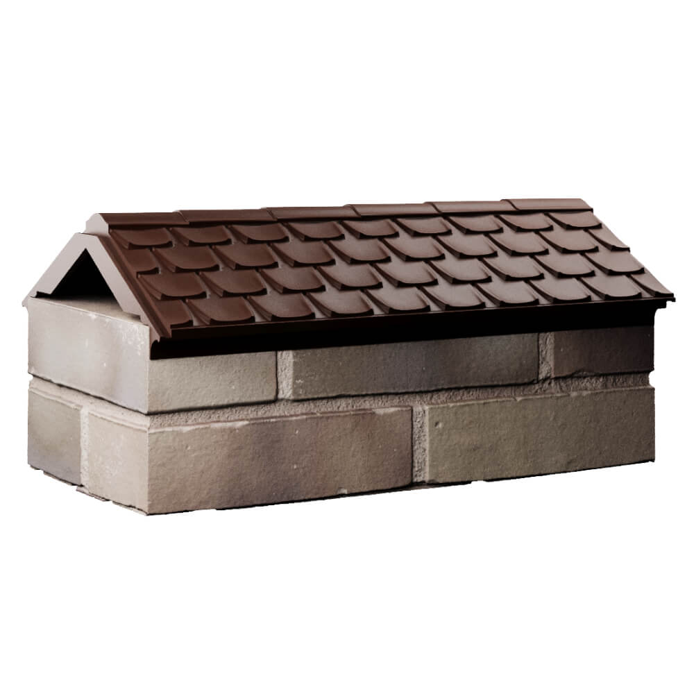 Парапет Zking Эльбрус Коричневый с посадкой на 1 кирпич (255мм) Истра фото