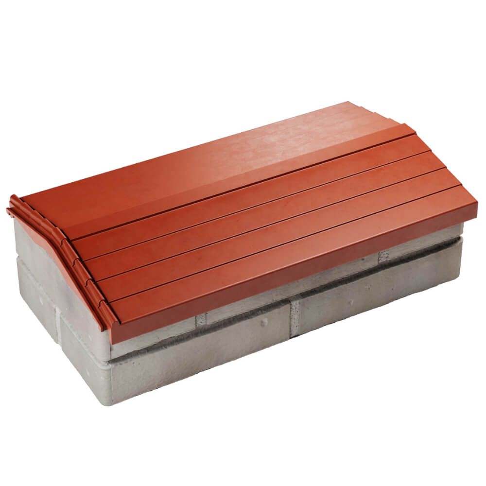 Парапет Zking Бона ХайТек Красный с посадкой на 1 кирпич (200/225/255мм) в Истре фото