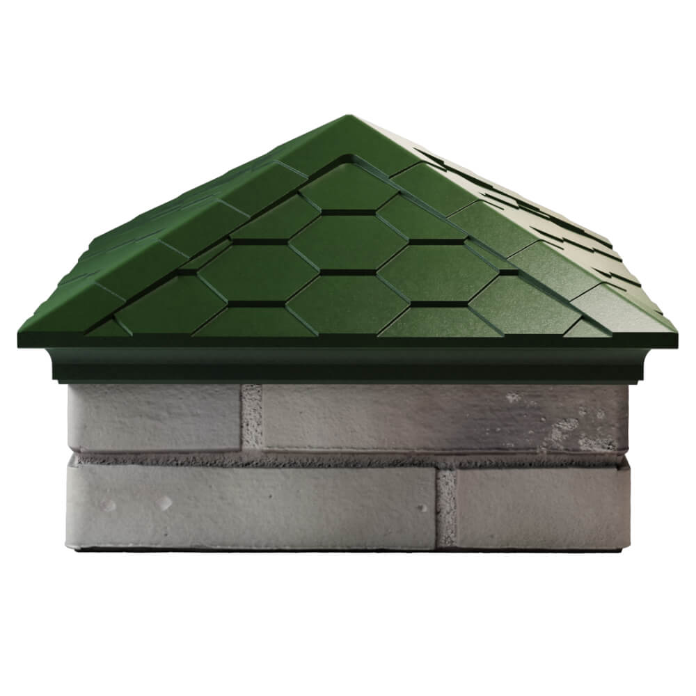 Колпак Zking Эверест Зеленый на столб 1.5х1.5 кирпича (390х390мм) Истра фото