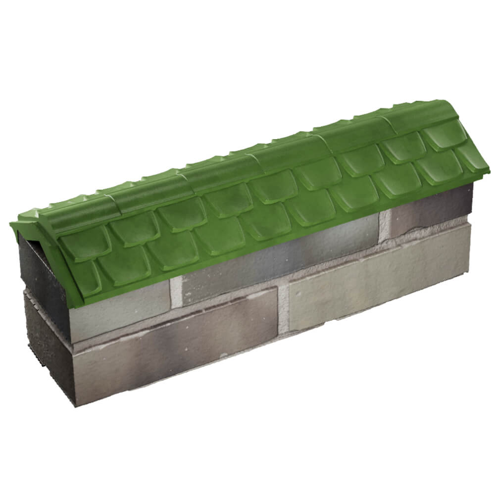 Парапет Zking Эльбрус Зеленый с посадкой на 0.5 кирпича (130мм) в Истре фото